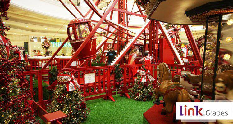 decoracao natal grades de plastico para shopping